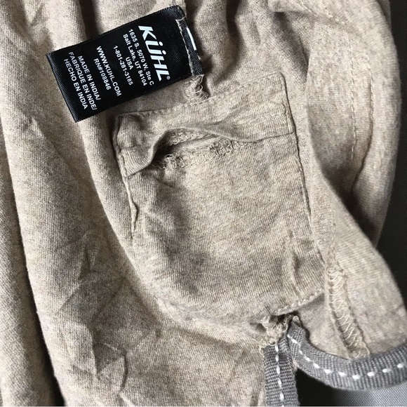 Kuhl Organic Cotton Polo Short Sleeve Wildfibre Button Down Collar Tan Men’s XL - Picture 14 of 15